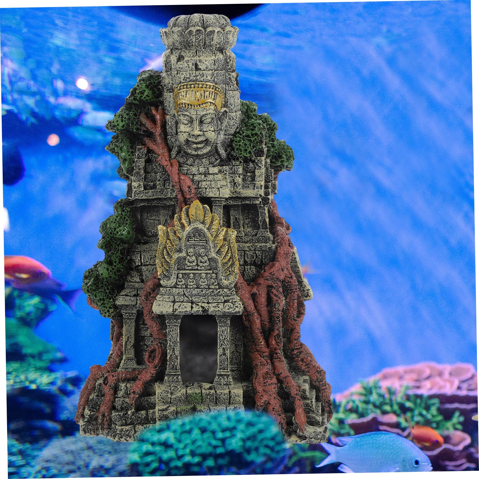 Toyvian 1pezzi Resin Temple Aquarium Decoration per Simulazione Antica per per Decorazioni e Acquatici