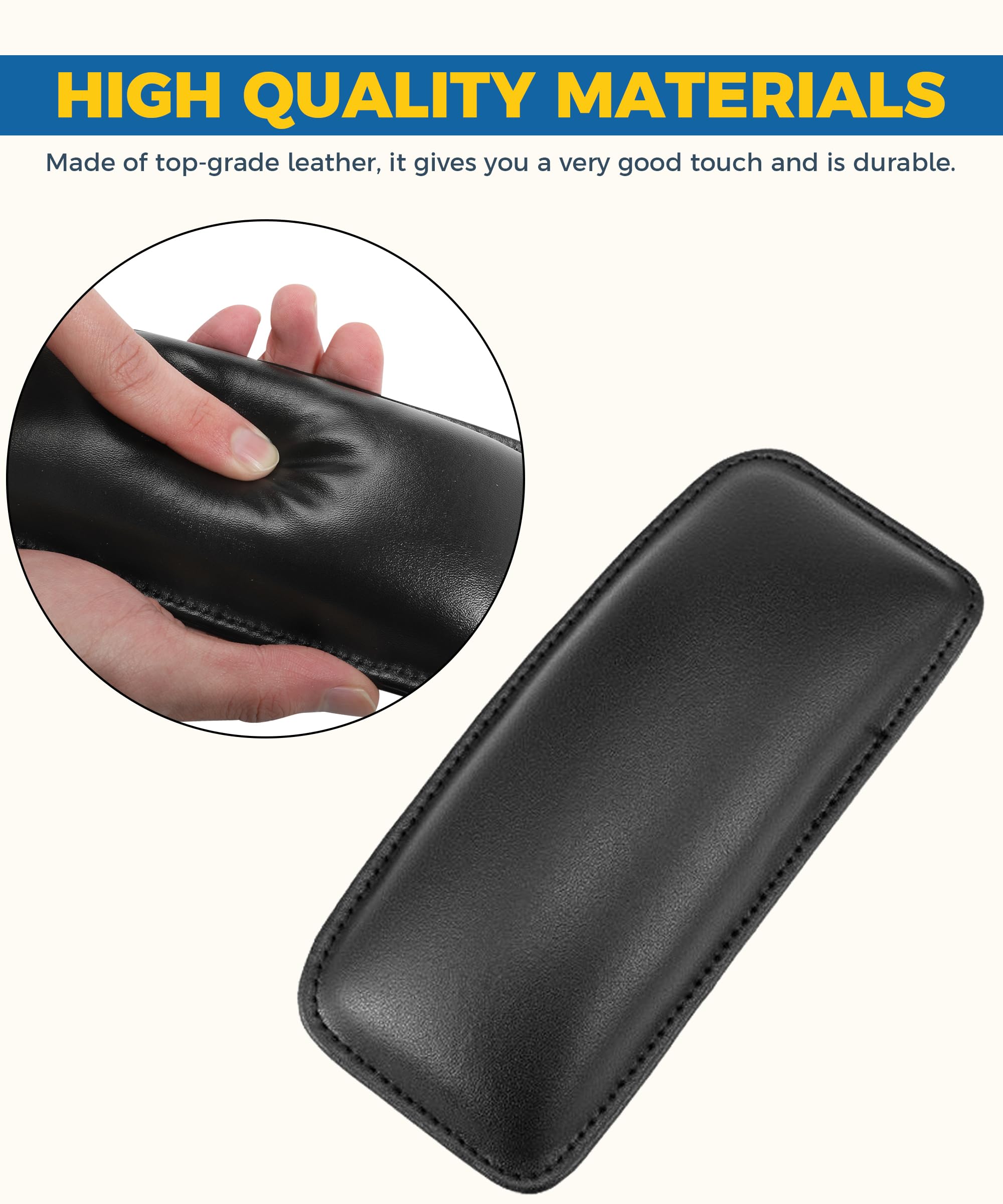 Huamengyuan Cuscino per bracciolo della portiera dell'auto, Cuscinetti di Supporto del Gomito per Auto Cuscino per poggiagomito per veicoli in pelle con altezza regolabile per auto, SUV, Camion