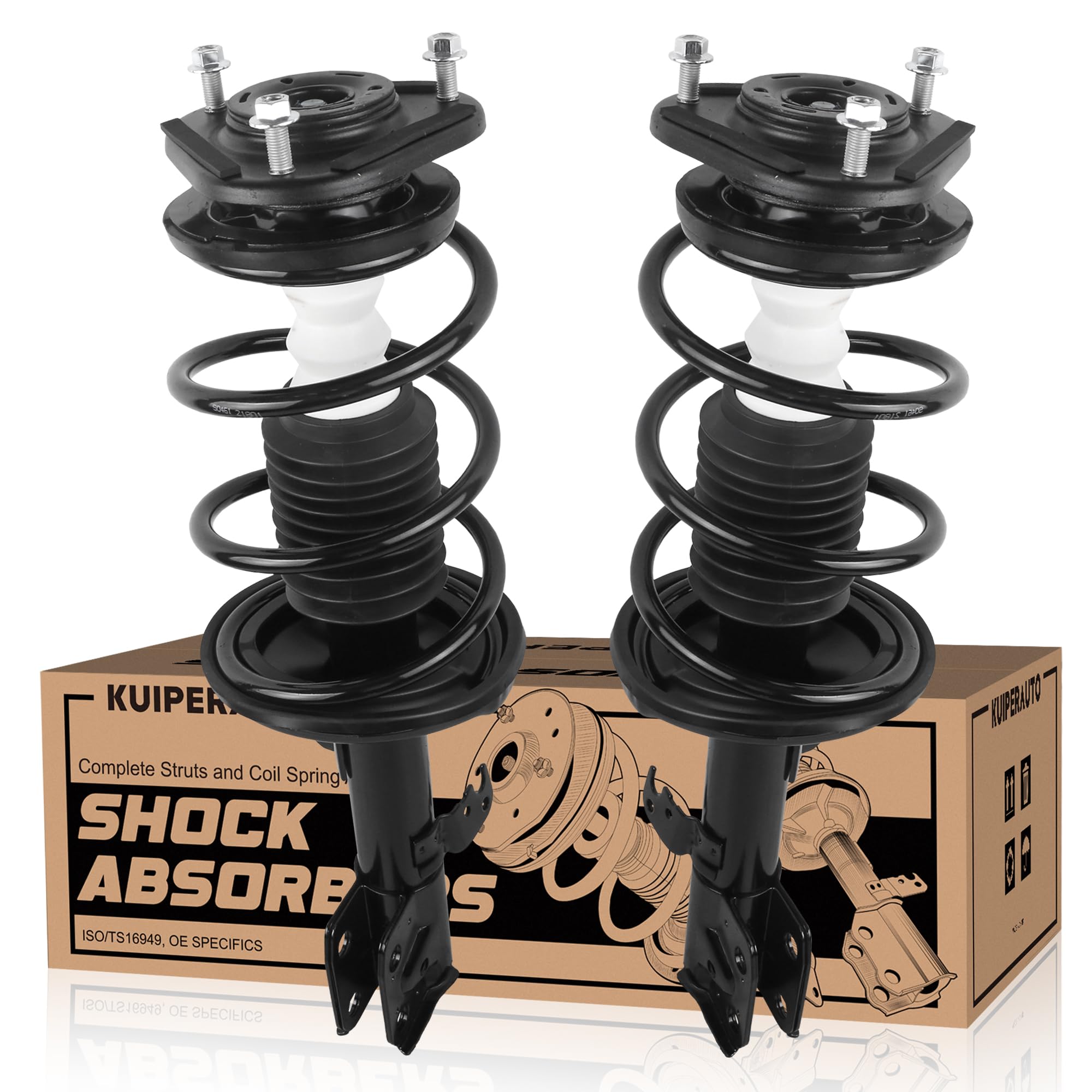 472598 472597 Complete Front Struts Coil Spring Assembly Compatible for 2009-2013 Toyota Corolla 1.8L L4 Front Pair Set Replacement Shock Absorbers