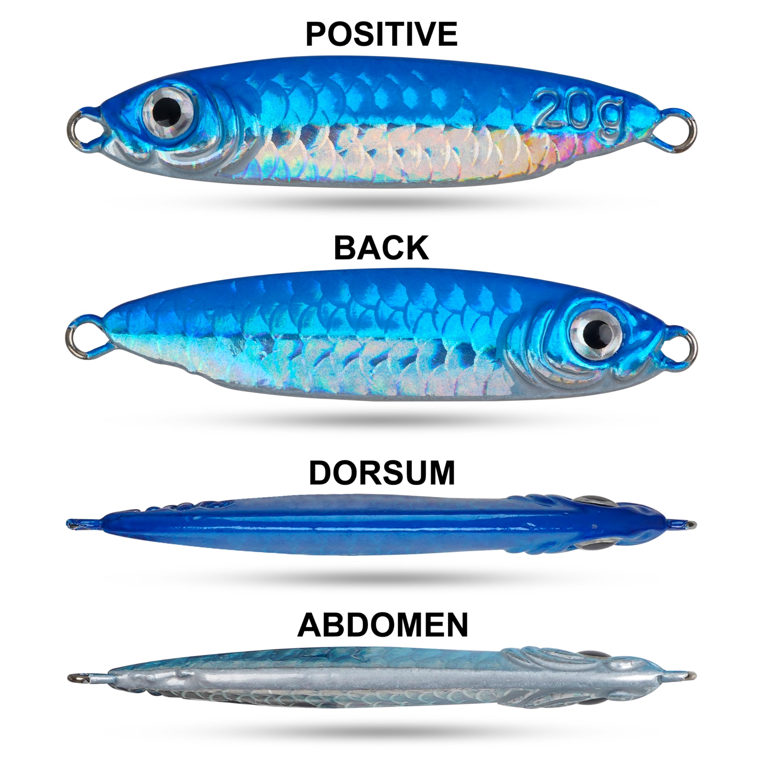 Salzwasser Jigs Löffel, Metall, Jigging, Angelköder, sinkende Metalllöffel, Mikro-Jigging-Köder, 5 Stück