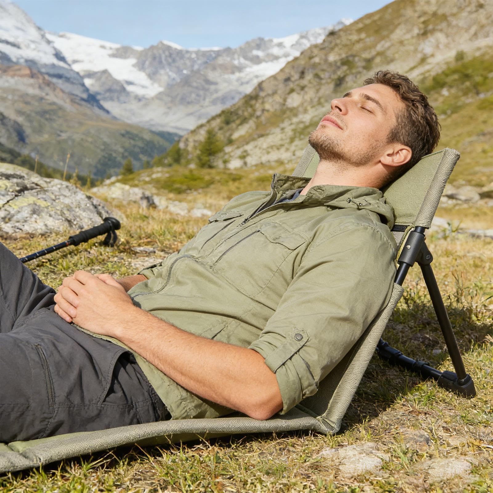 Genérico Chaise longue de plage repose-pieds pliable pour piscine | Chaises de piscine respirantes pour adultes, enfants, camping, pique-nique, pelouse, jardin, voyages, vacances