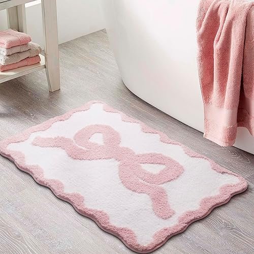 Miniatura 8 de Lokiiy Tapetes de baño navideños, bonitos tapetes rojos para decoración de baño, antideslizantes, lavables a máquina, 20 x 32 pulgadas