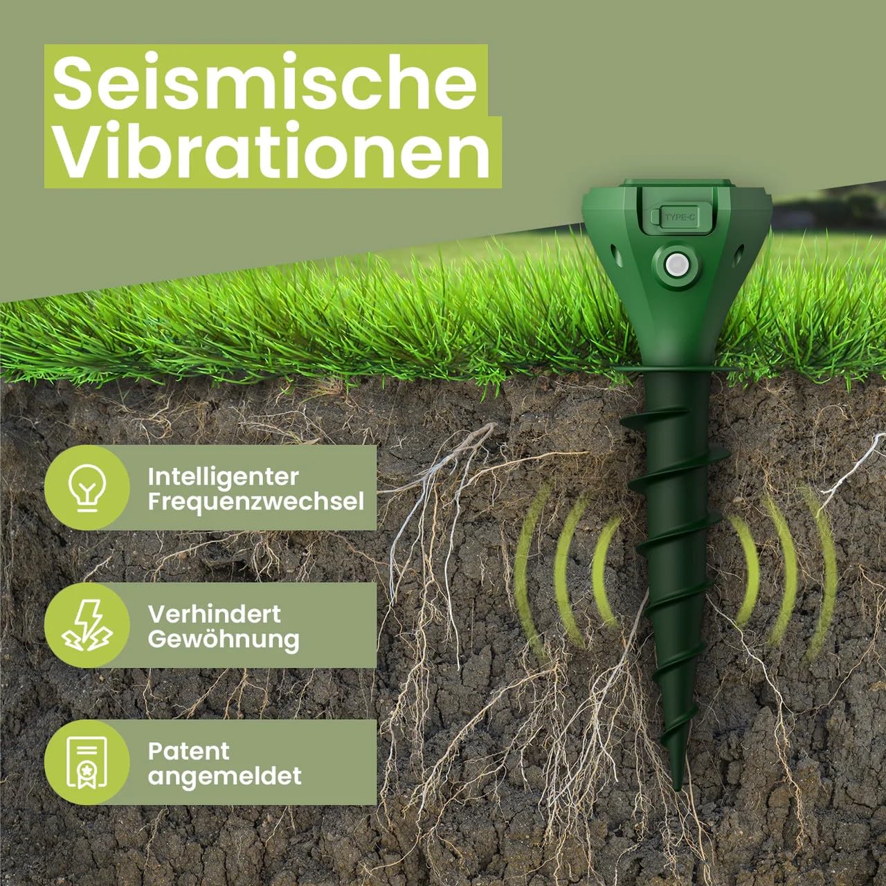 Moleaway Maulwurfschreck Original(4 Stück) |