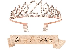 21st Birthday Tiara and Sash Set: The Perfect Gift for a Milestone Celebration