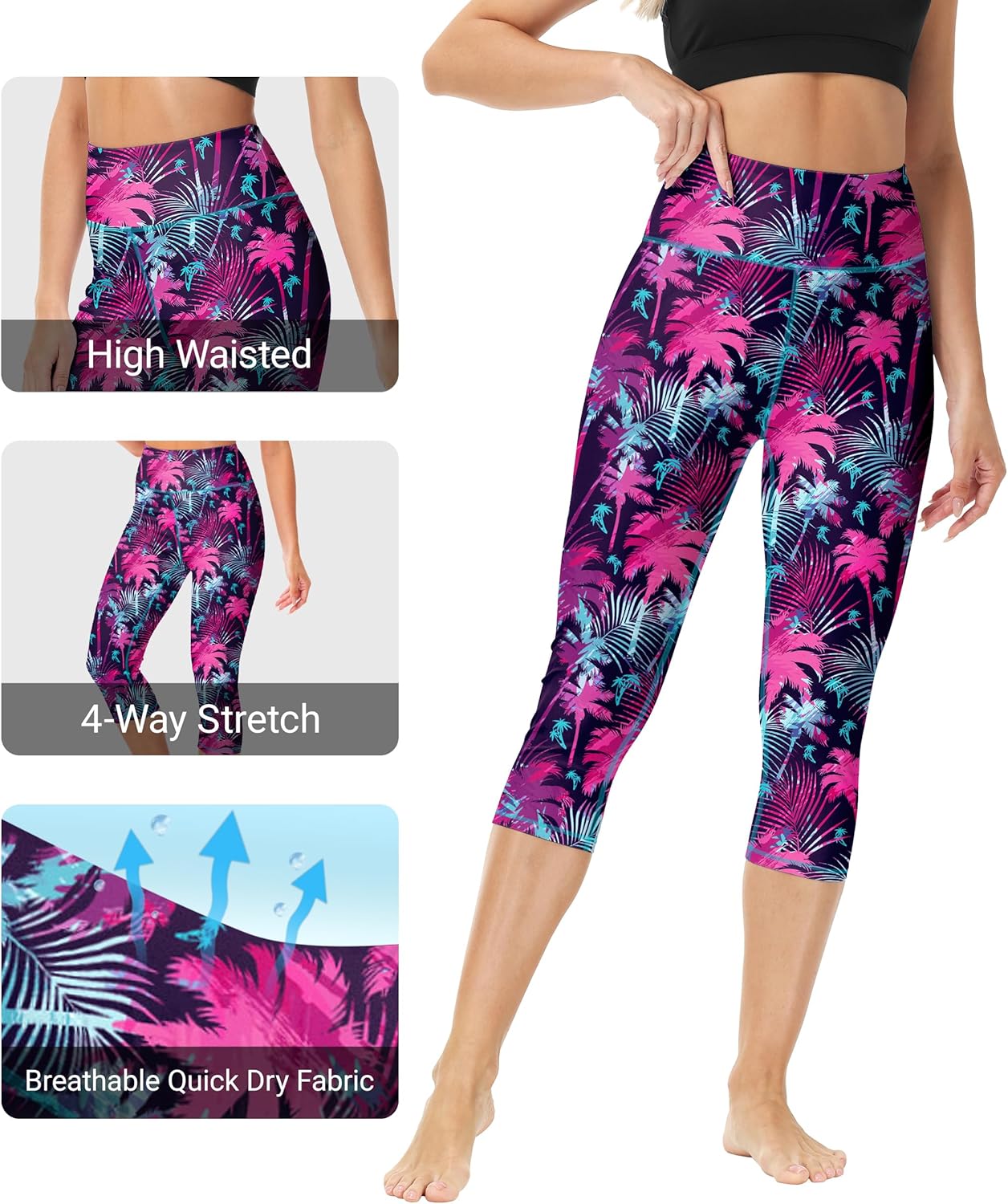 Deerose Swim Pants for Women Swim Capris High Waisted Sun Protection UPF 50+ Long Swimming Leggings Shorts - Image 4