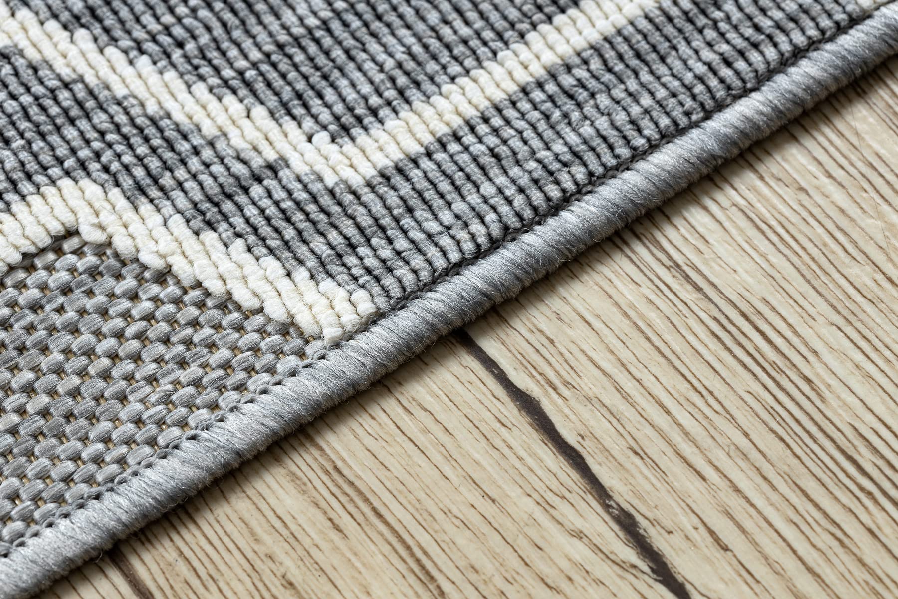 rugsx Nowoczesny dywan SISAL Spring Hexagon, sznurkowy dywan do salonu, sypialni, na taras, do kuchni, ze szlufką na dywan – szary, 140 x 200 cm