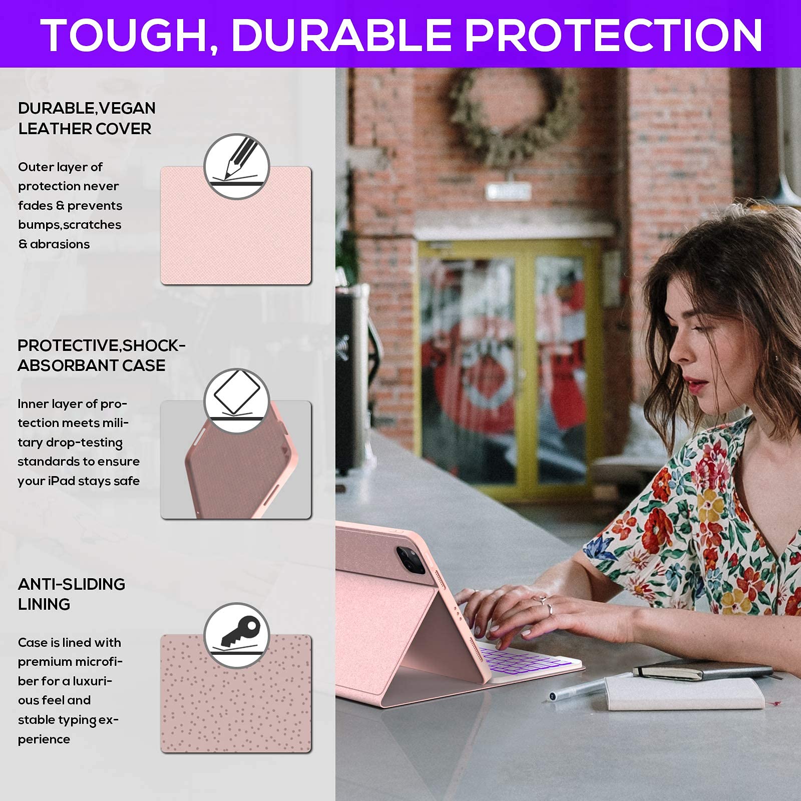 2022 iPad Air 5th Generation Keyboard Case for iPad Air 4th Gen