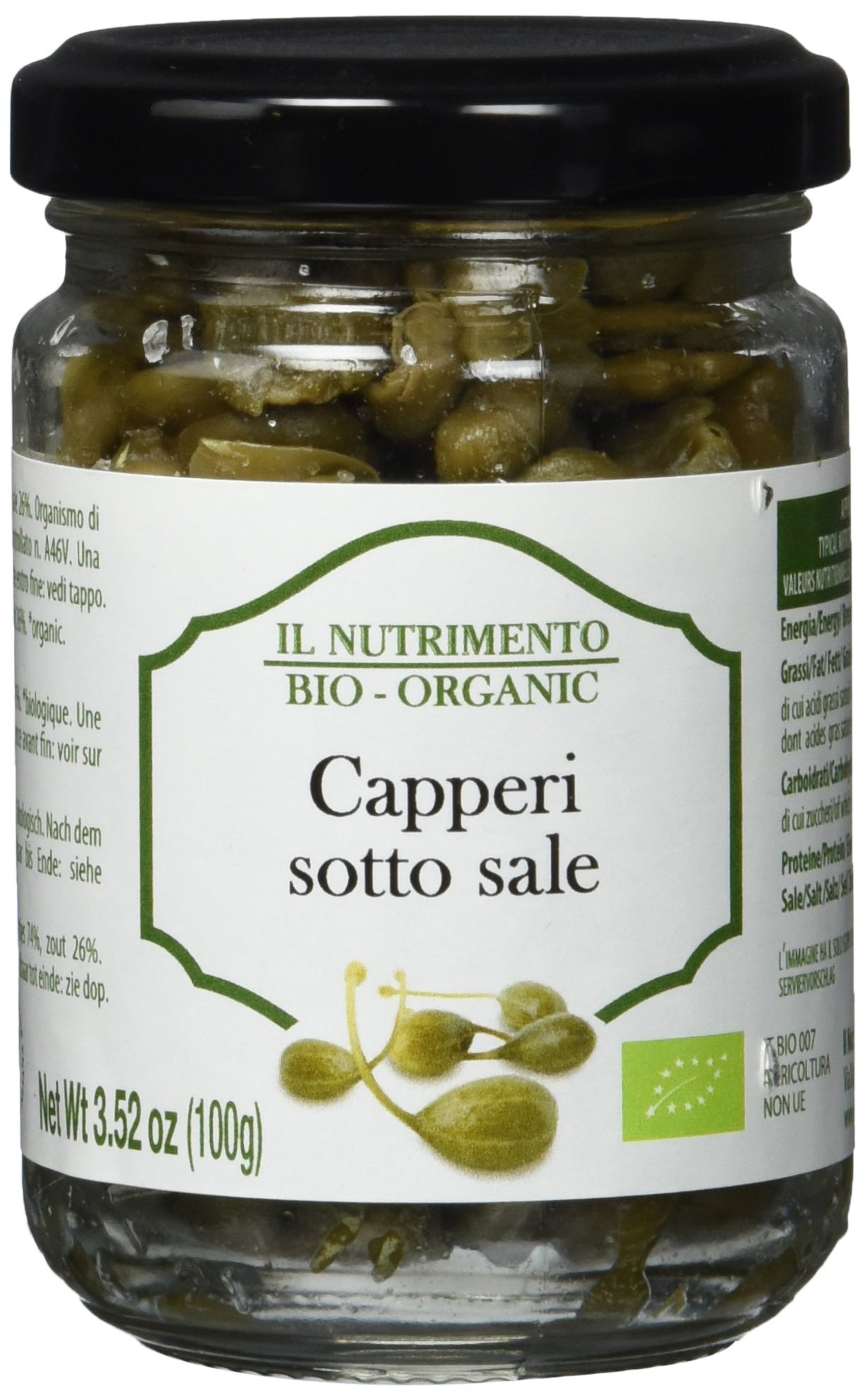 IL NUTRIMENTO Kapern in Meersalz – Handgeerntet und natürlich konserviert – Bio und vegan – 6er Pack (6 x 100 g)