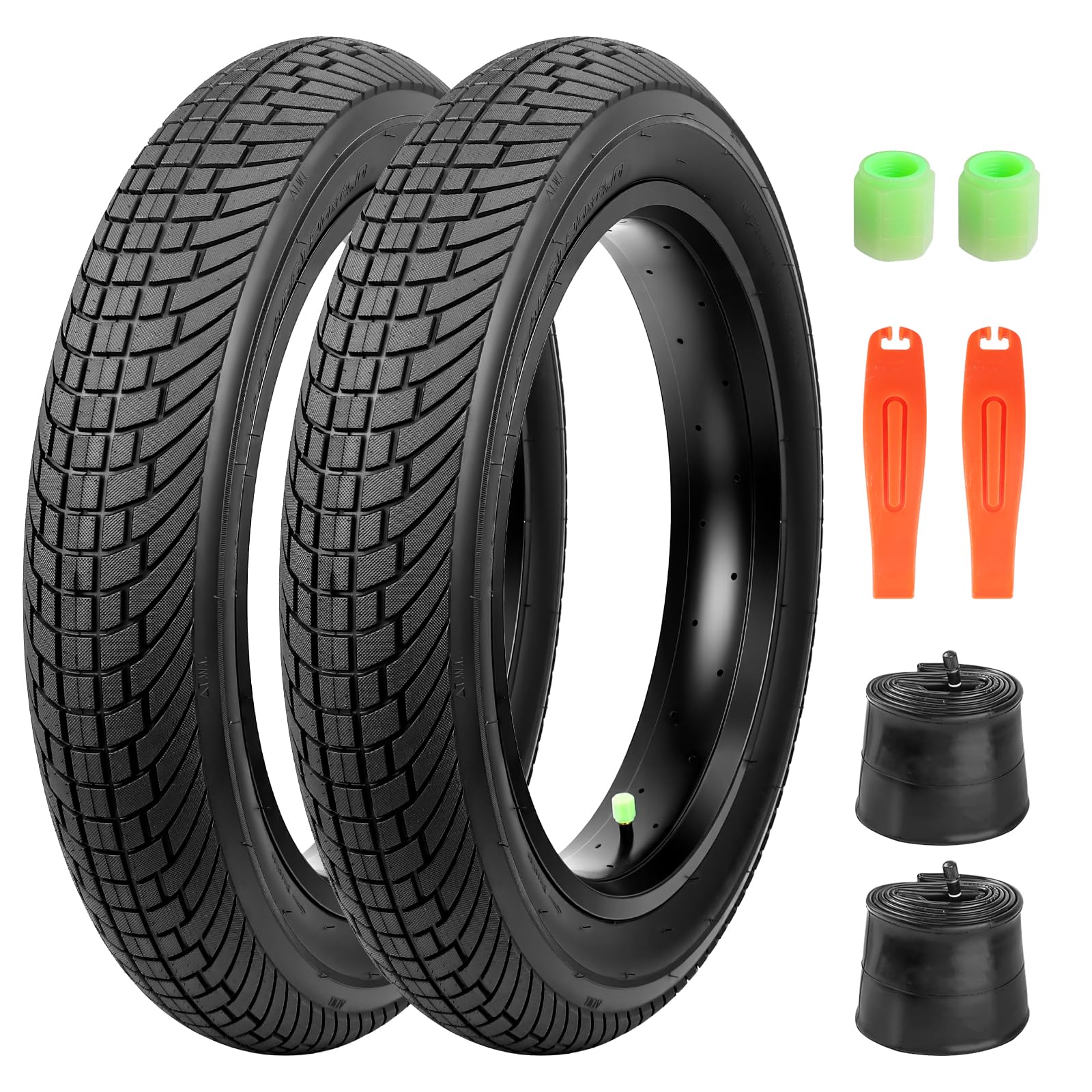 1/2 Set 20 x 4,0 pollici Heavy Duty E-Bike pneumatici Fat Bike 98 – 406 30TPI guaina per bicicletta con profilo antiscivolo per biciclette elettriche/Fat Bike/MTB