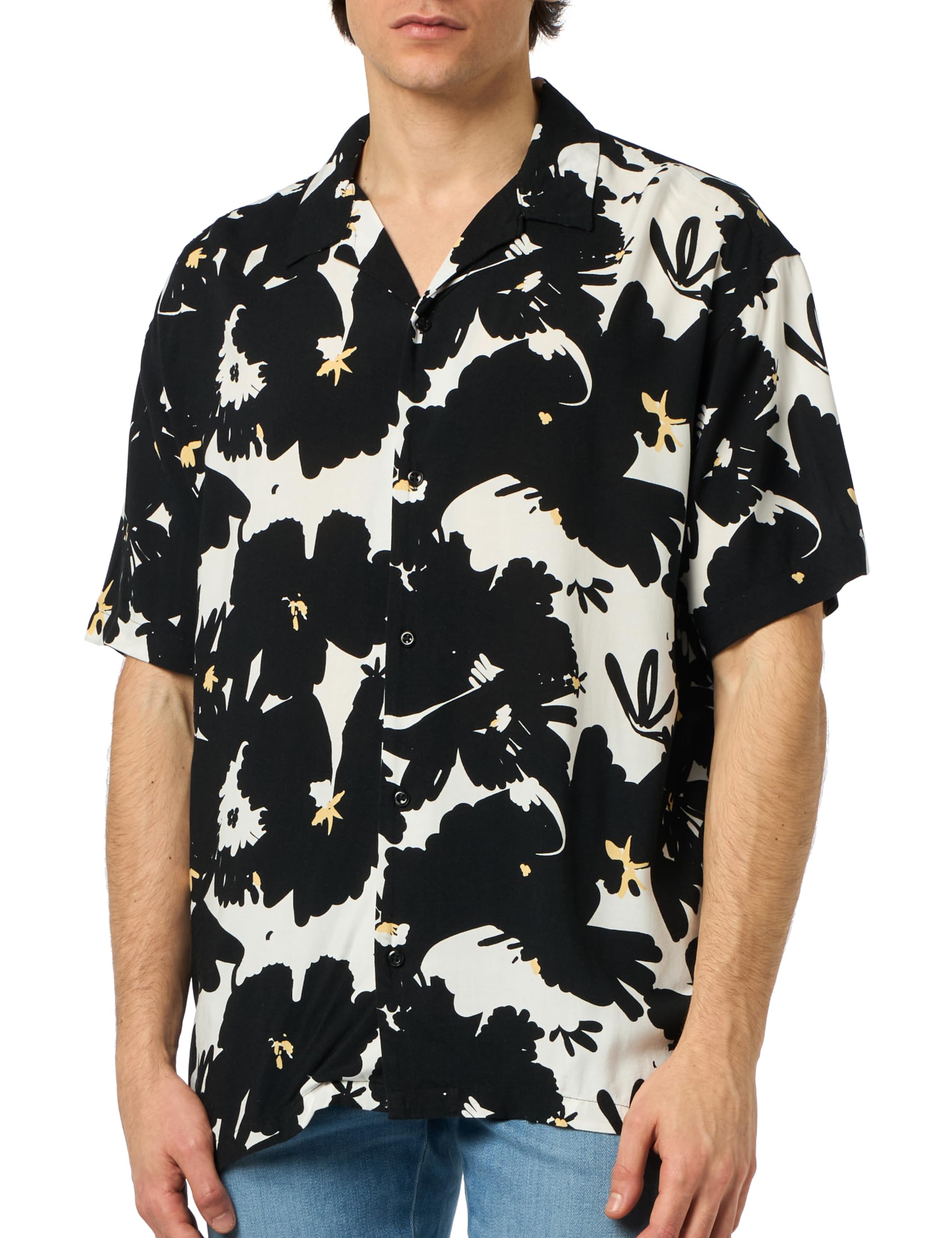 Jack & Jones Camiseta Jorluke Aruba Resort SS Camisa de Manga Corta para Hombre
