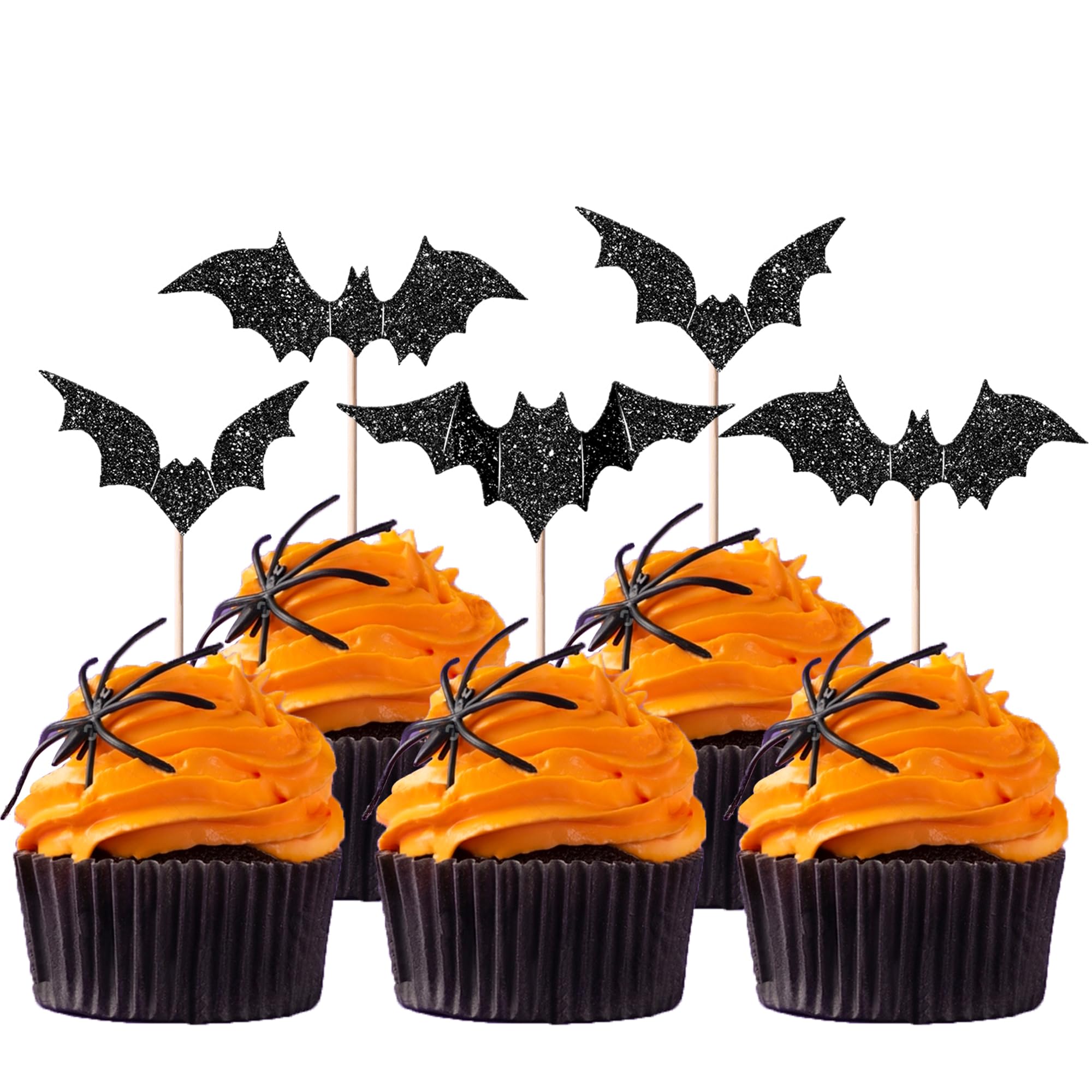 Decorazioni per cupcake a forma di pipistrello di Halloween