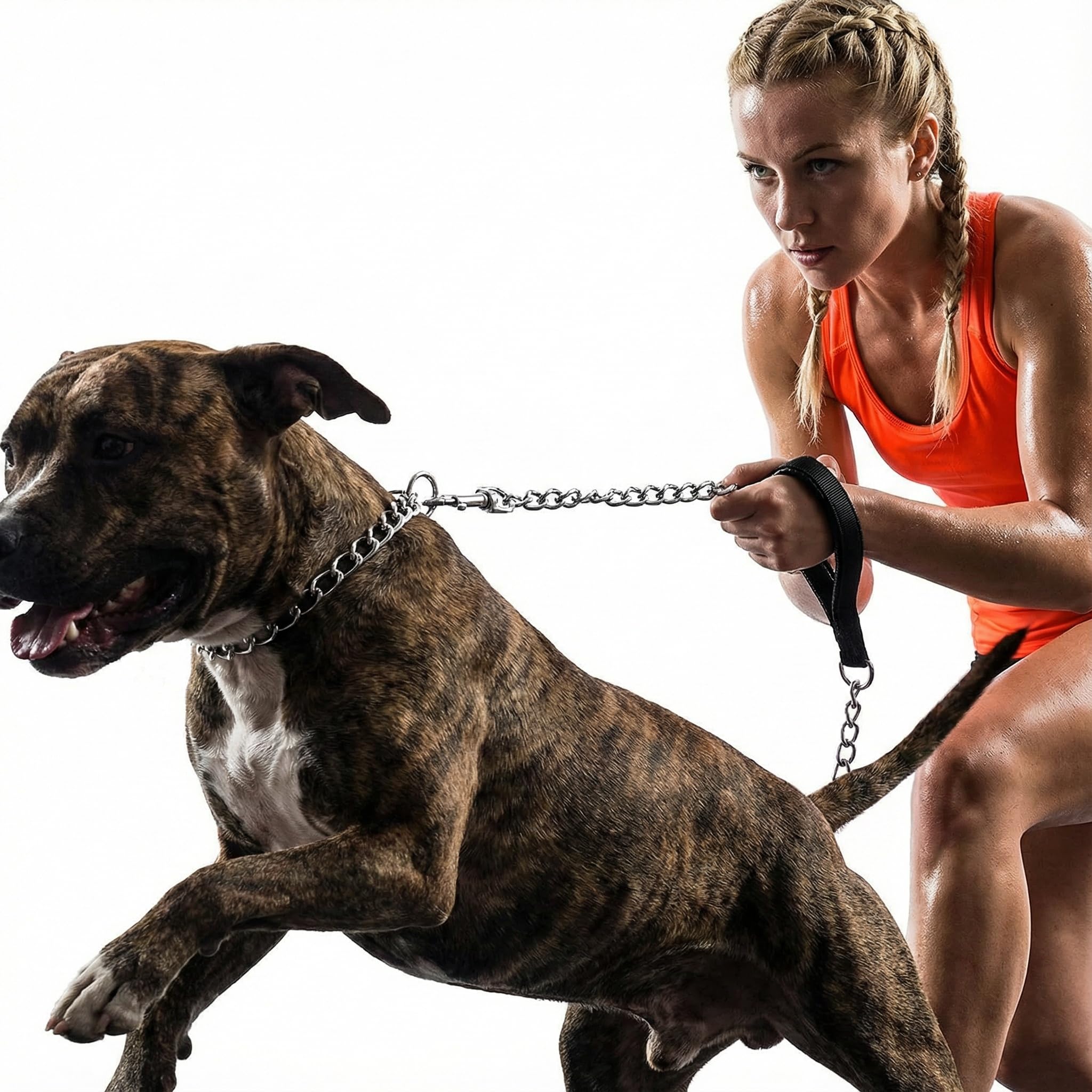 Amazon.com : CtopoGo Heavy Duty Dog Leash,Metal Dog Chain Leash with Padded  Handle for Large & Medium Size Dogs (6 ft. x 3.0 mm (25-120 lbs.)) : Pet  Supplies