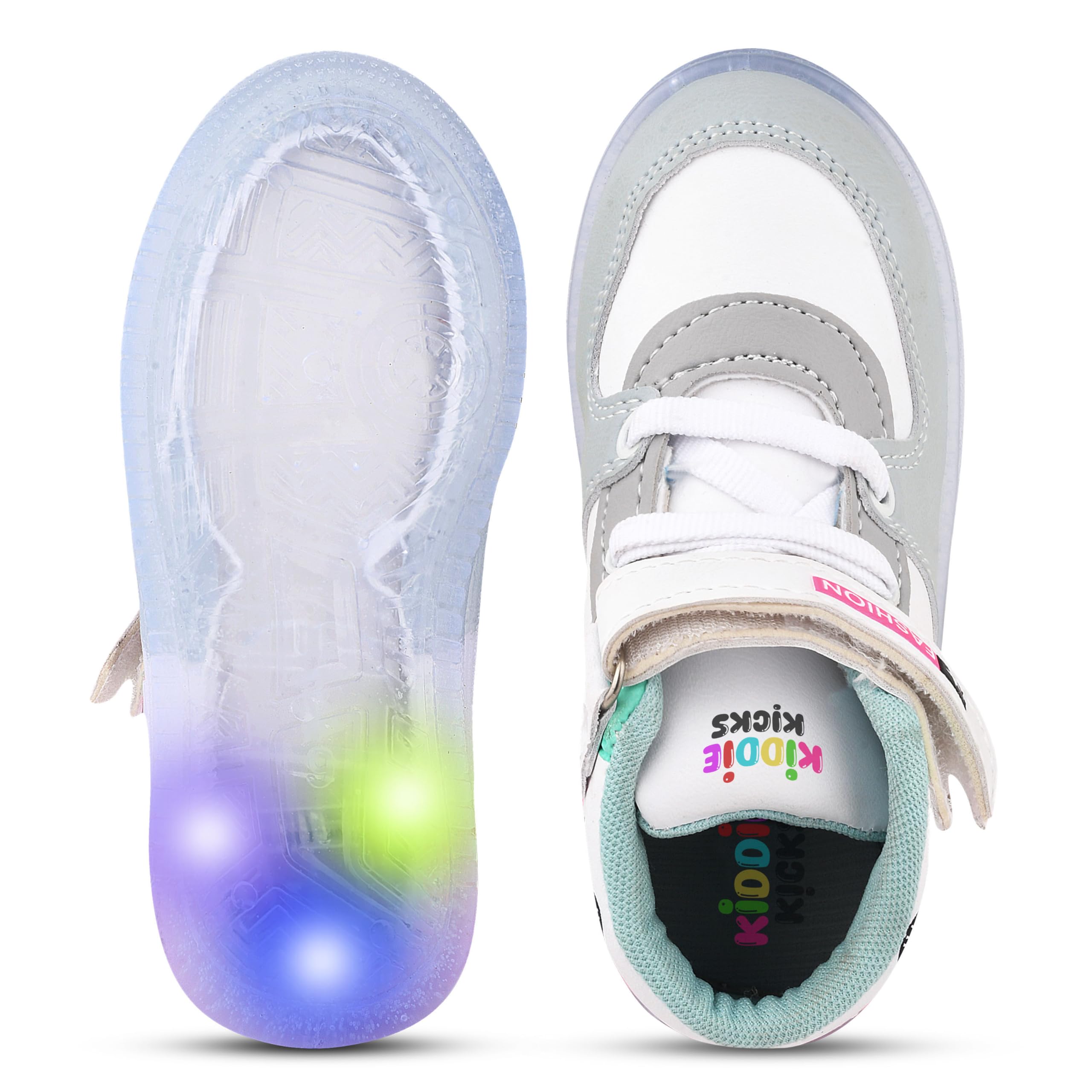 Kiddie Kicks Kids Led Sneakers | Kids Sneakers for Baby Girls & Baby Boys | Shoes for Boys & Girls White (B0DHW5DZVM) Amazon Price History, Amazon Price Tracker