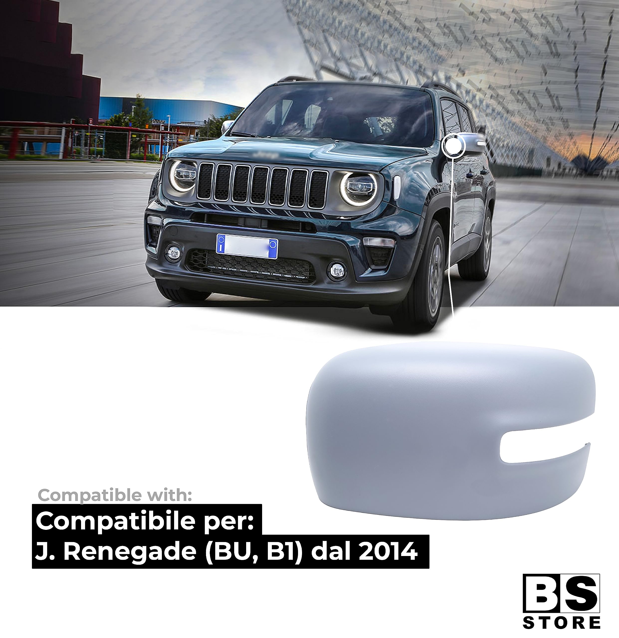 Piastra Specchio Retrovisore Destra Per Aygo, C1, 107 (2005-2014) - Lato Passeggero - Foto 5