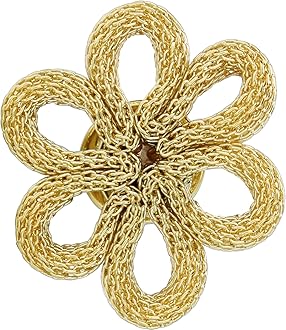 18K Gold Tone lapel Pins Brooch for Men Suit, Metal Flower Brooch Pins for Women, Mens Suit Accessories on Wedding Birthday Anniversary Father's Day.