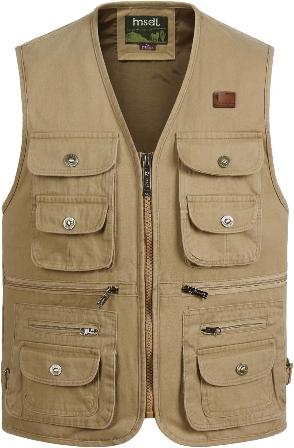 JIINN Men Adult Multi Pocket Vest Casual Multifunction Military Style Vest Tops Outdoor Fishing Camping Hunting Hiking Safari Gilet Waistcoat Jacket