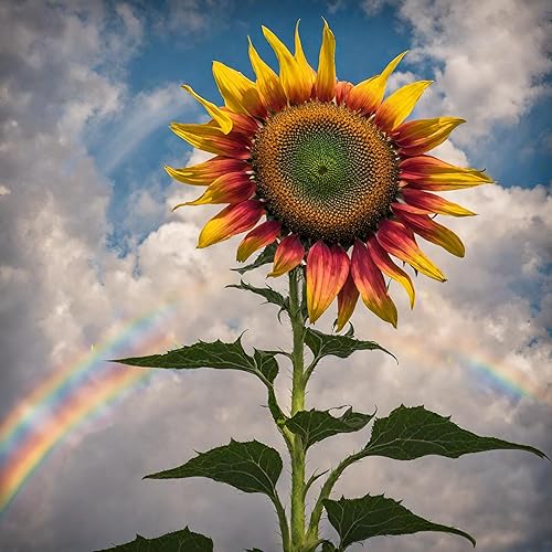 Miniatura 3 de 100 semillas de girasol abigarradas enanas: multicolor para una decoración de jardín única