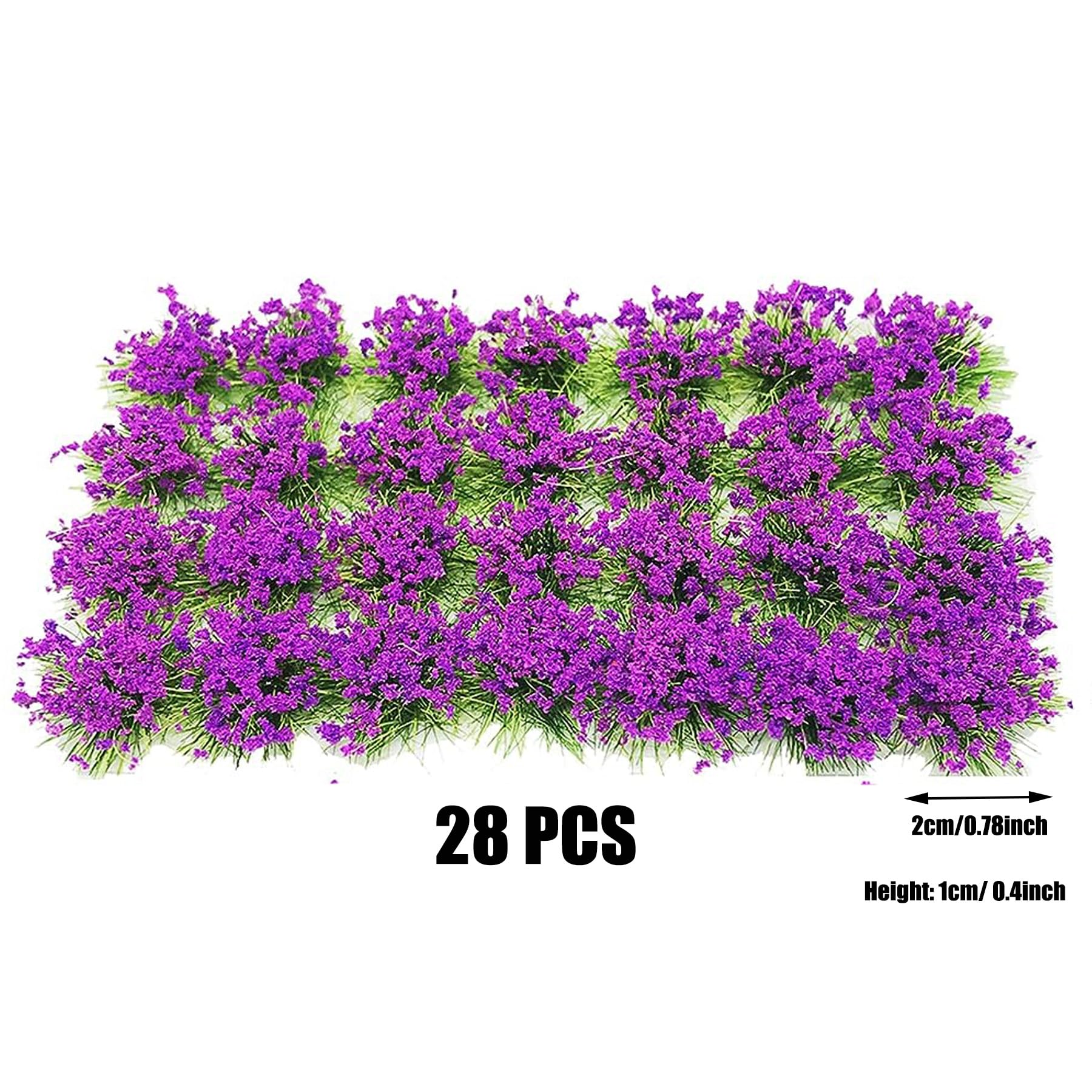 Cayway 28 PCS Flower Cluster Model Flower Vegetation Groups Grass Tufts Set - Image 2