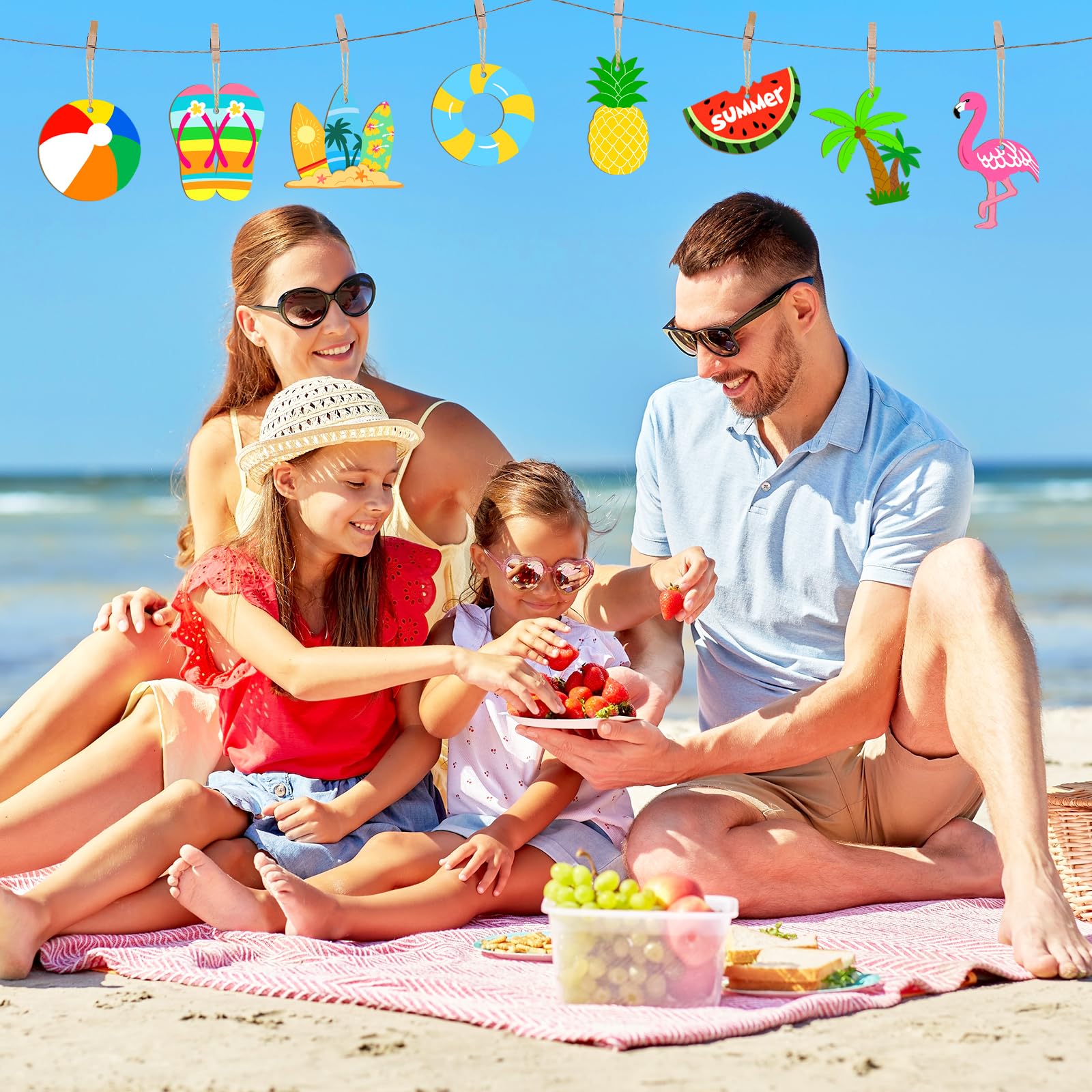 Amazon｜木製サマーオーナメント ツリー用 27個 9スタイル DIY 未完成