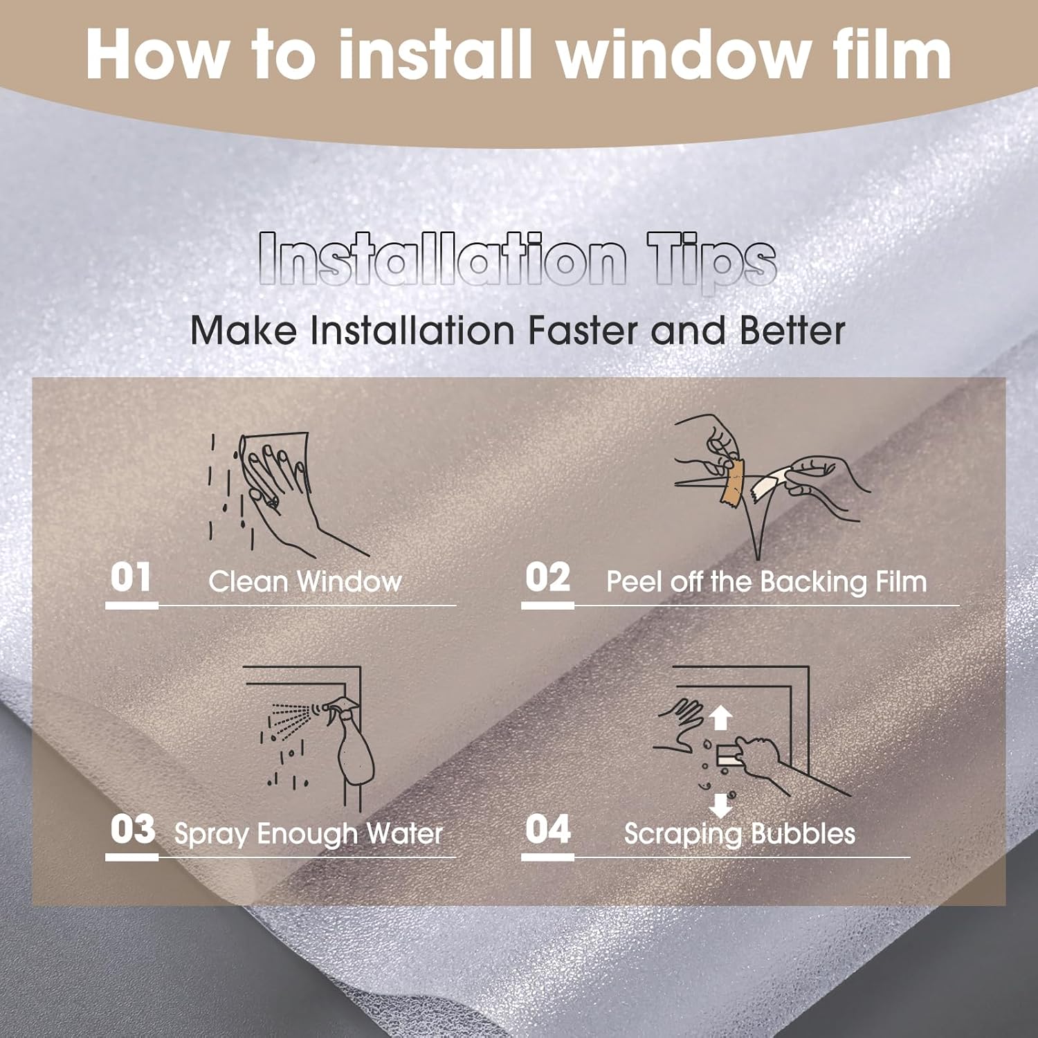 Coavas One Way Window Privacy Film, Reflective Window Tint for Home See Out Not in, Sun Blocking Anti UV Static Cling Glass Windows Door Coverings for Winter