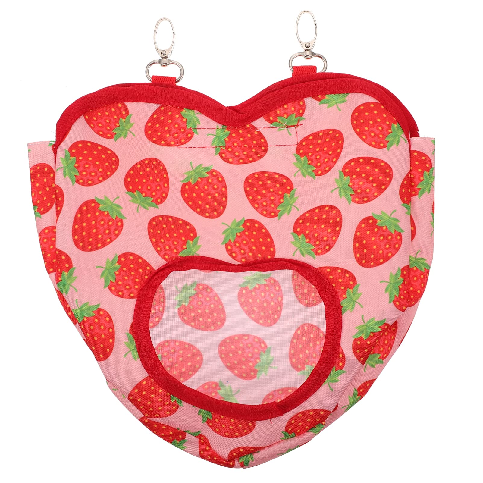 POPETPOP Rabbit Feeder Hay Bag Guinea Hay Feeder Storage Guinea Hay Feeder Hay Bag Hanging Feeder Hanging Pouch Hay Container for Rabbit Guinea Red