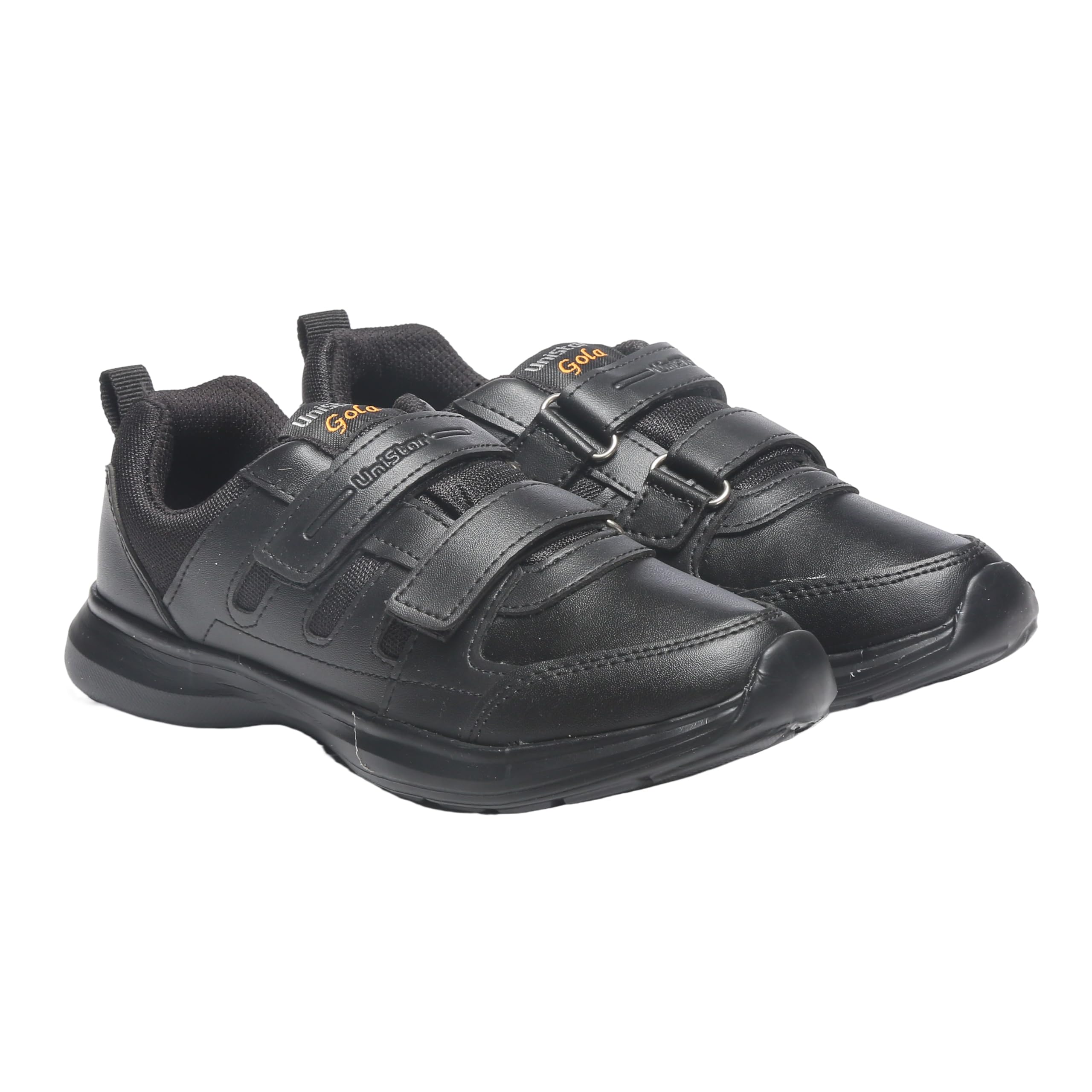 UnistarUniform Black School Shoes Sneakers Super Soft with Memory Foam  Insole Vegan Leather with Pencil Sharpner Eraser Set