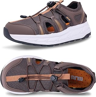 Mens Wide Toe Summer Sandals Closed Toe Shoes Hiking Sandal Outdoor Athl...