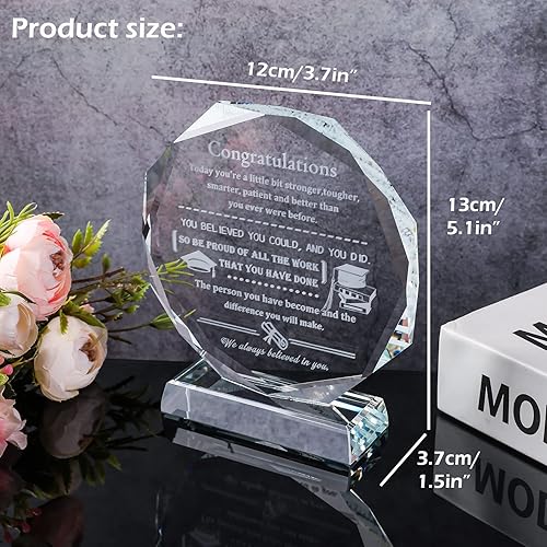 Miniatura 3 de Movdyka College Graduation Gifts for Her Him, High School Class of 2024 Cool Graduation Gifts for Him Her, Congratulations Inspirational Glass