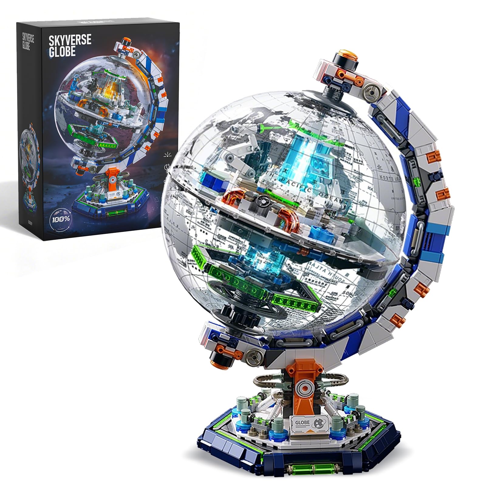 Amazon.com: Space Station Globe Building Set for Adults- 1793 Pcs