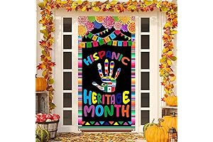 Hispanic Heritage Month Decorations Door Cover World Flag Banner