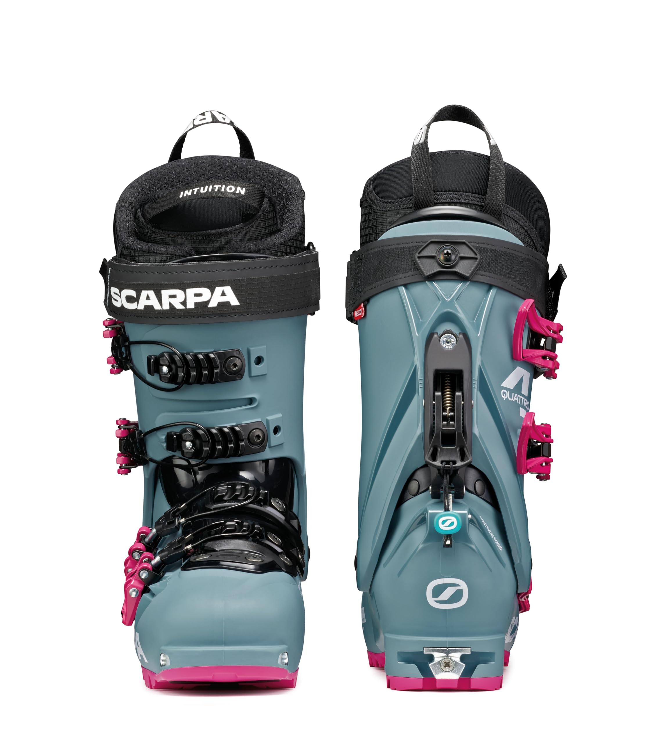 SCARPA 4-Quattro GT 90 Flex Freeride Alpinismo Hybrid Scarponi da sci con GripWalk per sci alpinistico e downhill