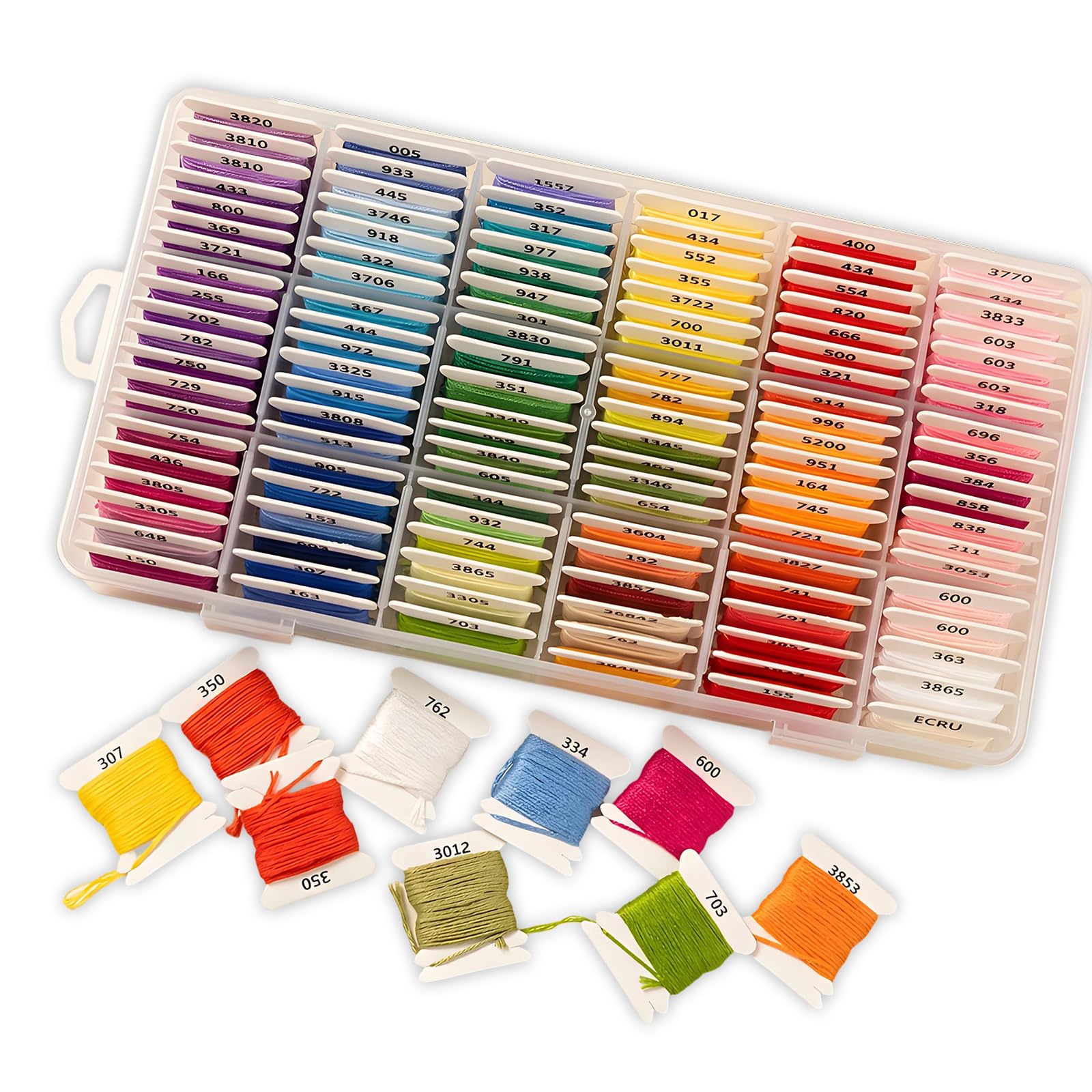 Oxxggkao Multicolor Polyester Sewing Thread with Organiser Box 120 Color Embroidery Floss for Hand Stitching and Sewing Machine Artistic Stitching Thread