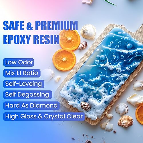 Miniatura 3 de Kit de resina epoxi ProKKUV, kit de 1 galón de resina epoxi transparente Crystal Clear, sin burbujas, sin amarillamiento, resistente a los rayos UV,