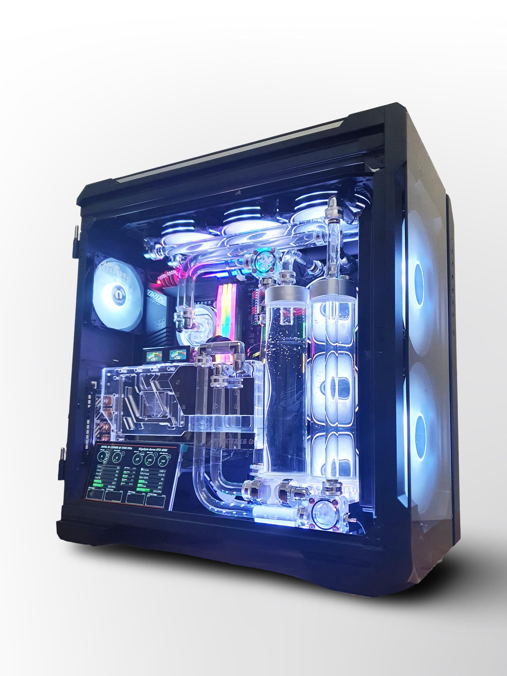 VIXIA High End Custom Watercooled Gaming PC - Intel Core i9 14900K - GeForce RTX 4090 DDR6X 24GB - DDR5 64GB 6000MHz - PCIe4.0 M.2 NVME 2TB - Dual Cooling - VXF-20B 2 - Crystal Black