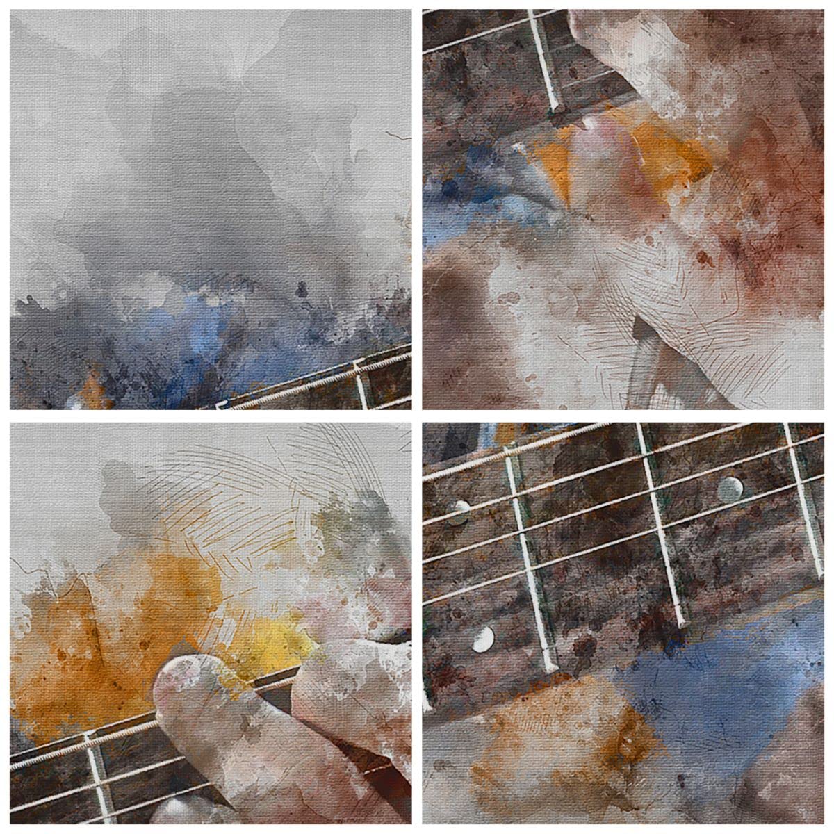ARTTOR Cuadro Decorativo 70x100 cm Moderno Vertical Cultura Personas - 3448 | Guitarra Música Cuadro sobre Lienzo Grande Arte mural Decoración del Hogar Salón Dormitorio Cocina Cuadros de Pared