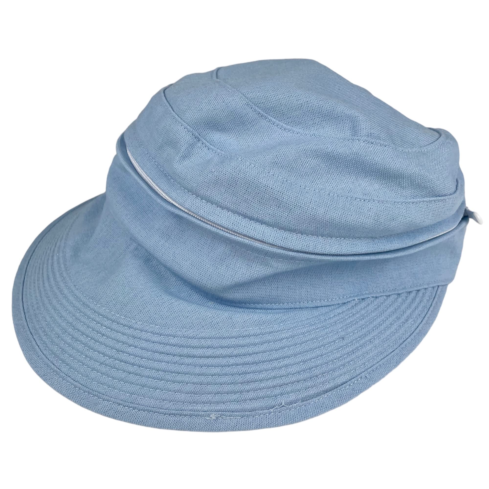 2in1 Visor Cap Sonnenhut aus Leinen Sonnencap Basecap & Sonnenschutz in Einem Unisex