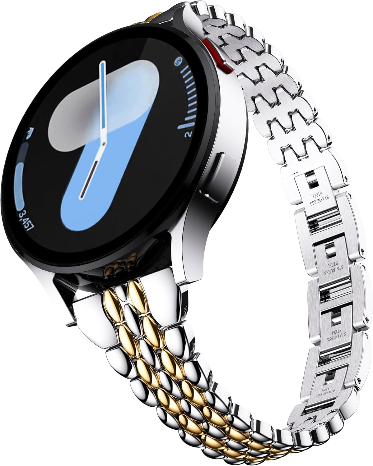 GELISHI Slim Metal Band Compatible with Galaxy Watch 7 Band 6 5 4 FE 40mm /44mm Women, 20mm Thin Stainless Steel Strap for Galaxy Watch 6 Classic 43mm/47mm/ 4 Classic 42mm/46mm /5 Pro 45mm