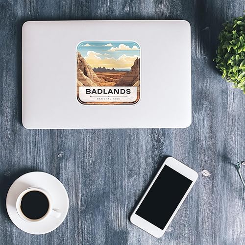 Miniatura 4 de Badlands National Park Sticker - Calcomanía de vinilo impermeable para parachoques de automóvil, laptop, botella de agua, pared y ventana, tamaño -