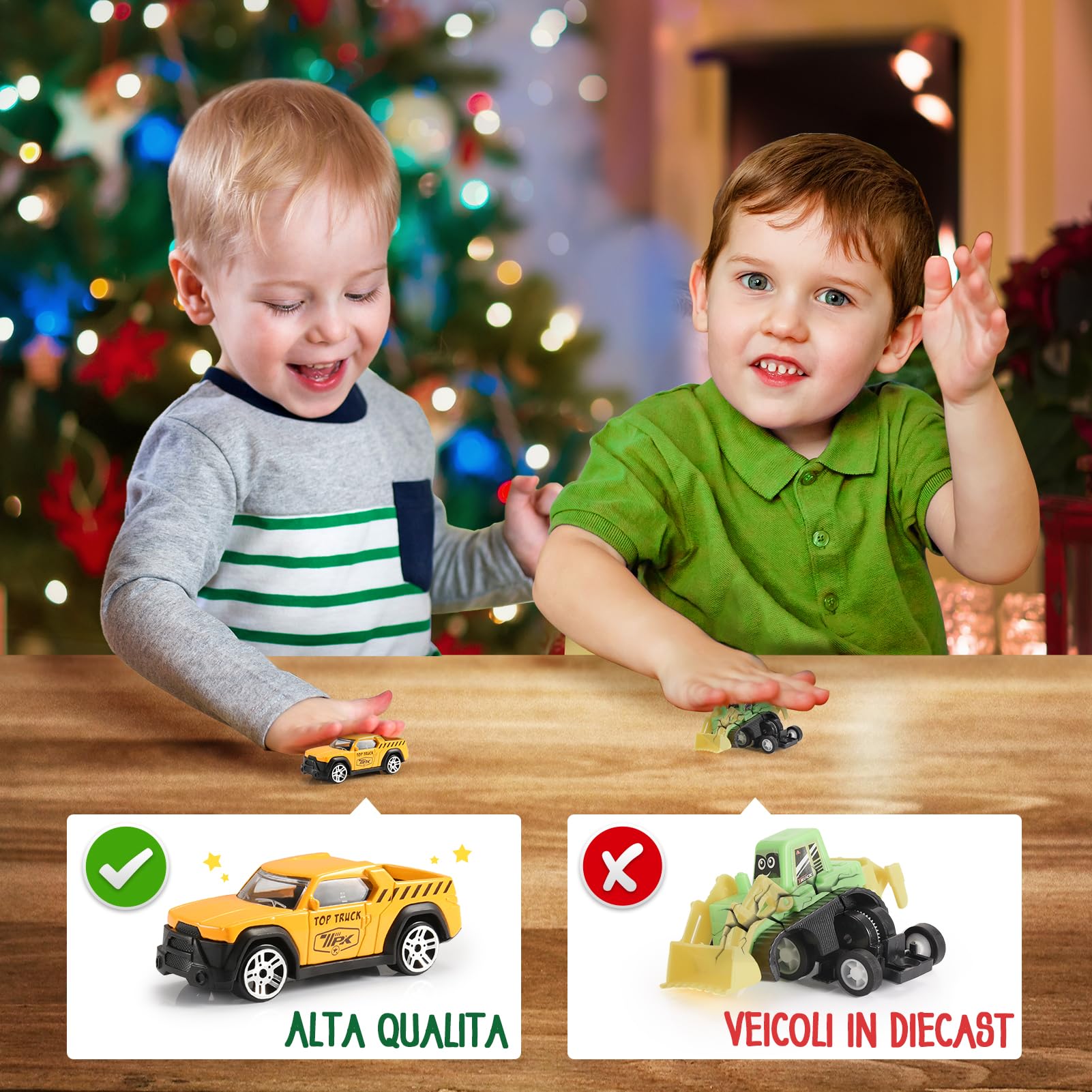 Calendario Avvento Macchinine 2025, Regalo Bambino 1 2 3 4 5 6 Anni Macchinine per Bambini 1-6 Anni Giocattoli Bambino 1-6 Anni Calendario Dell'avvento 2025 Cars Macchinine Regalo Bambina 1-6