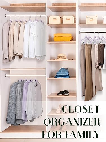 Miniatura 8 de Cozymood Perchas de terciopelo para faldas, paquete de 24 perchas de terciopelo morado con clips, ultra finas y antideslizantes de terciopelo para