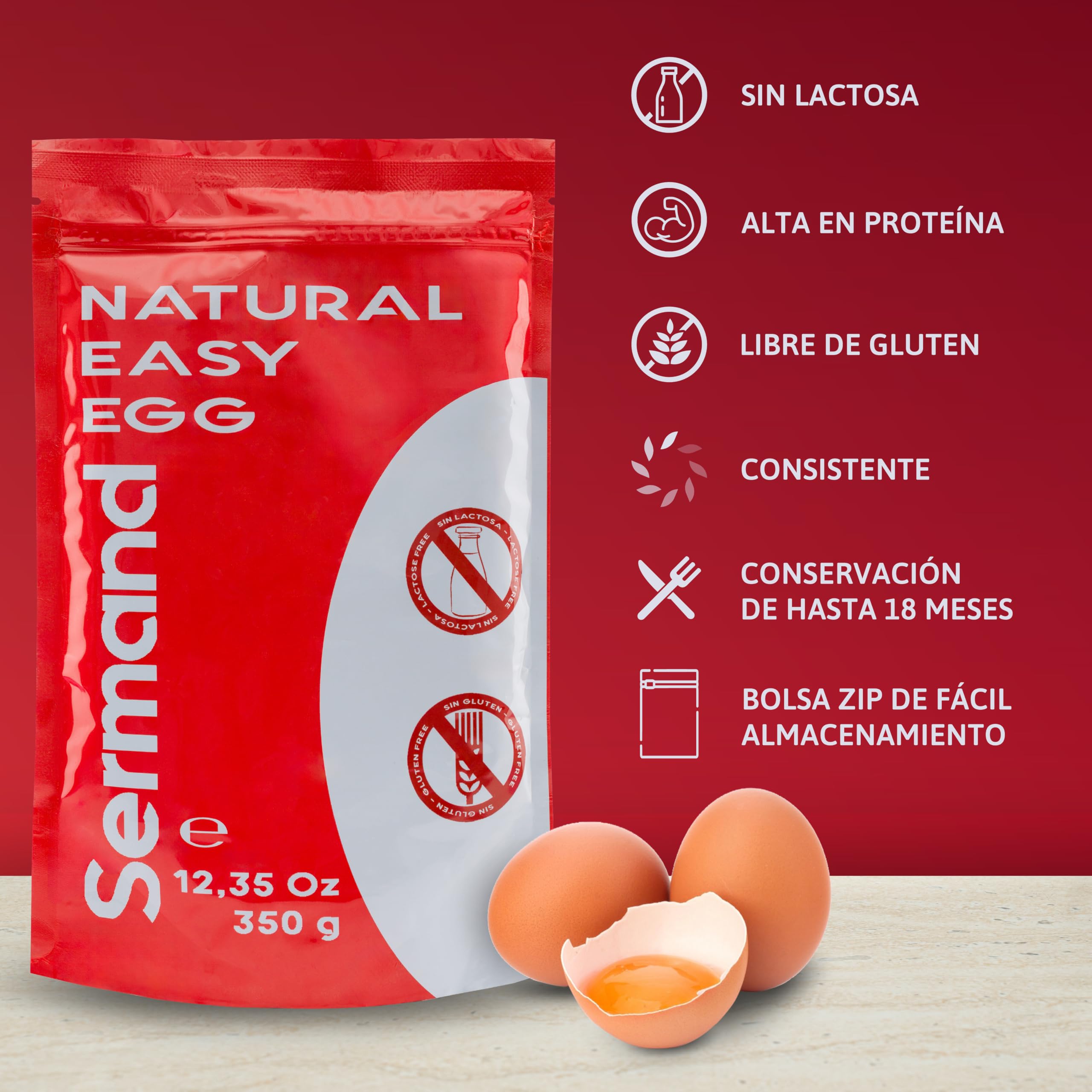 Bio-Eigelbpulver (350 g) | Ökologische Eigelbe aus Freilandhaltung | Pasteurisiert & glutenfrei | Ohne Zusatzstoffe | Laktosefrei | Zip-Beutel Verpackung