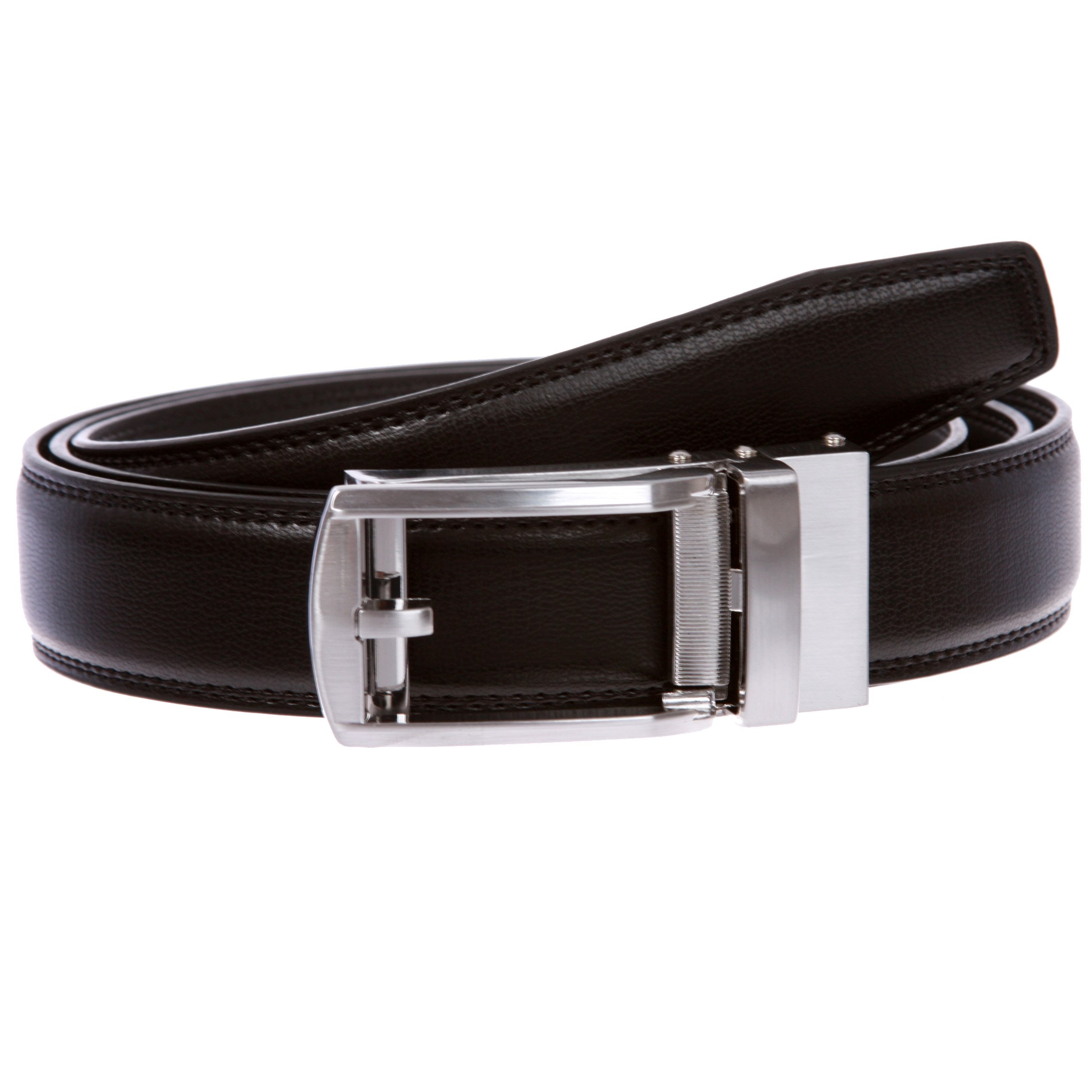 Men's Microfiber Adjustable Automatic Ratchet Slide Perfect Fit Belt, Black | one size: up to 46
