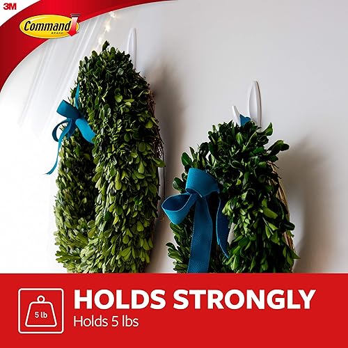 Miniatura 3 de Command Ganchos de diseño grandes, con capacidad para hasta 5 libras, 16 ganchos de pared con 24 tiras de Command para organizar sin daños, ganchos