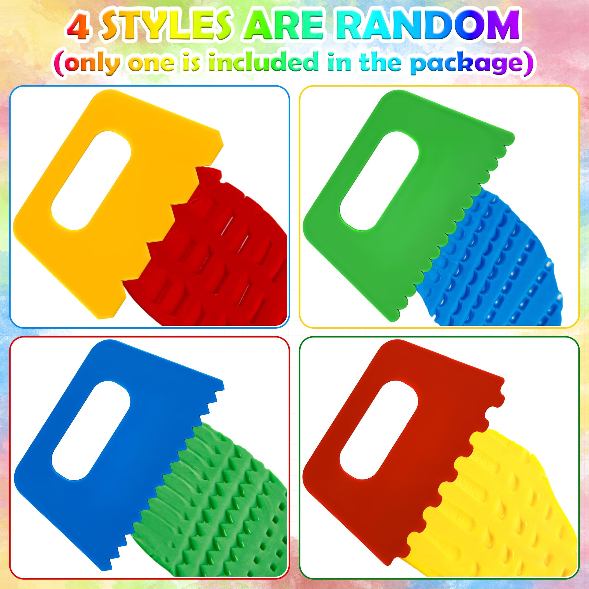 Oun Nana Playdough Tool Kit for Kids, 9 PCS Basic Playdough Starter Set, Playdough Accessories with Pizza Cutter, Safety Scissors, Rolling Pin, Roller, Dough Scraper, Dough Extruder, Plastic Knife - Image 4