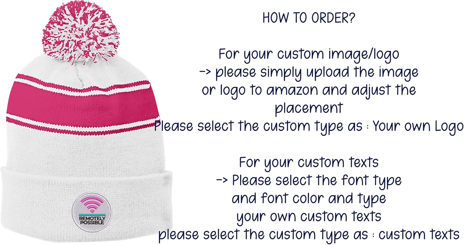 INK STITCH Stc28 Winter Beanie Customized Custom Beanie Hats - 6 Colors - Image 3