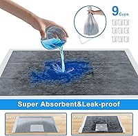 Vista 6 de 60pcs Charcoal Puppy Pads - Extra Large 24" x 36" Carbon Odor Control, 6-Layer Leak-Proof & Quick Dry Dog Training Pads
