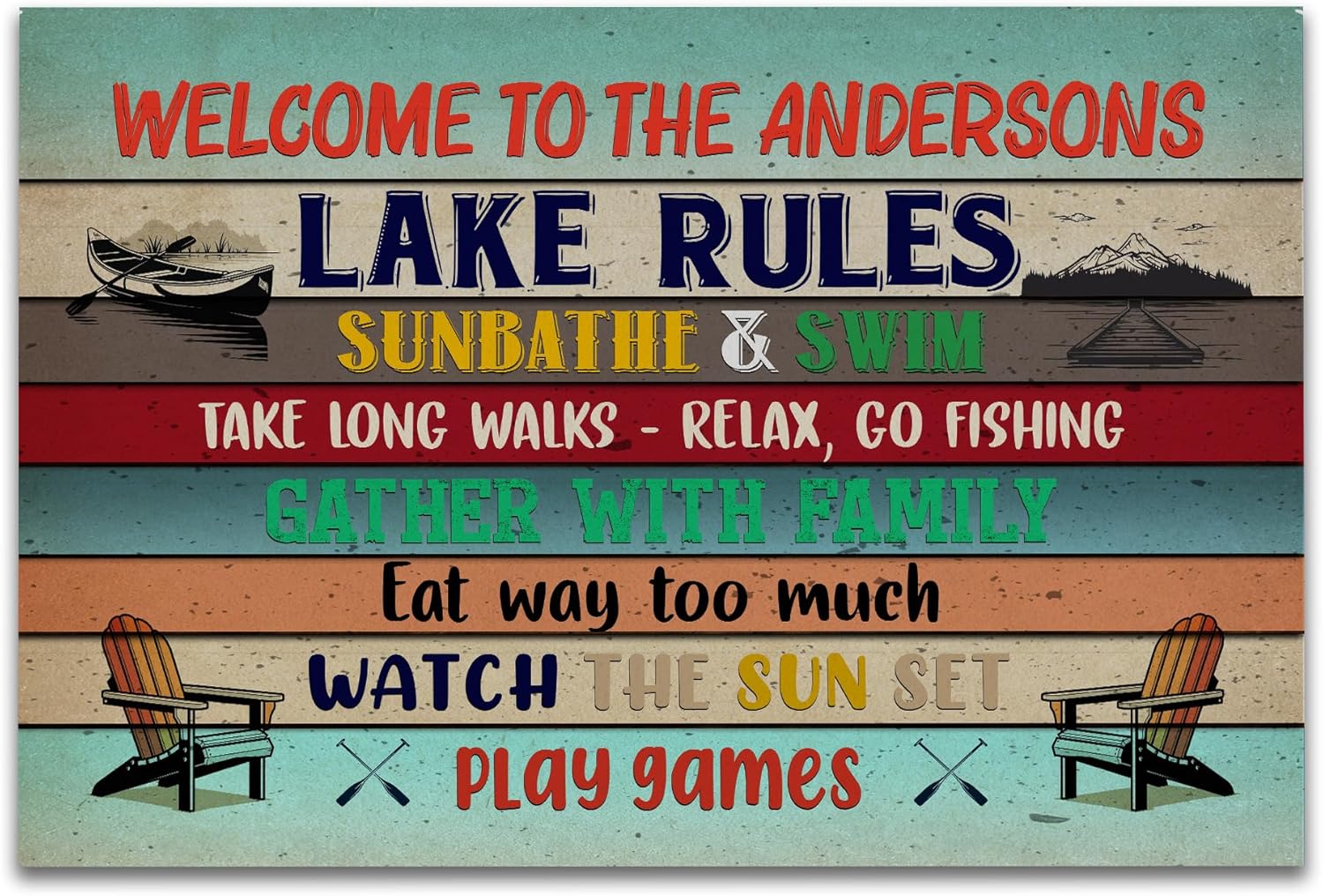 N NAMESISS All Over Printed, Personalized Lake House