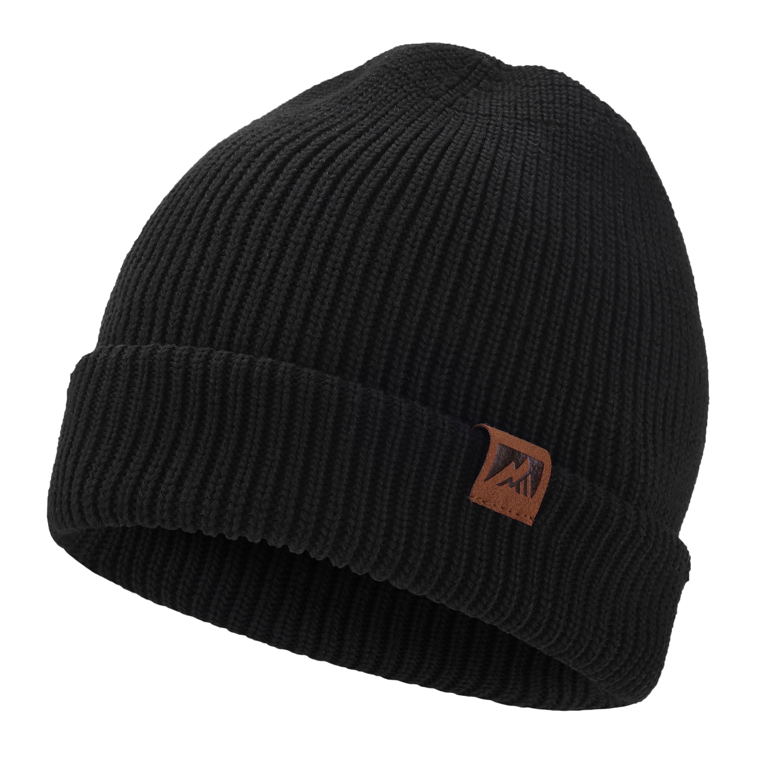 gitzing Beanie Hat Men Women ​​Classic Knit Hats Warm Stretchy Soft Cuffed Winter Hat,Unisex Thermal Gifts for Him/Her/Dad(Fashion Black)