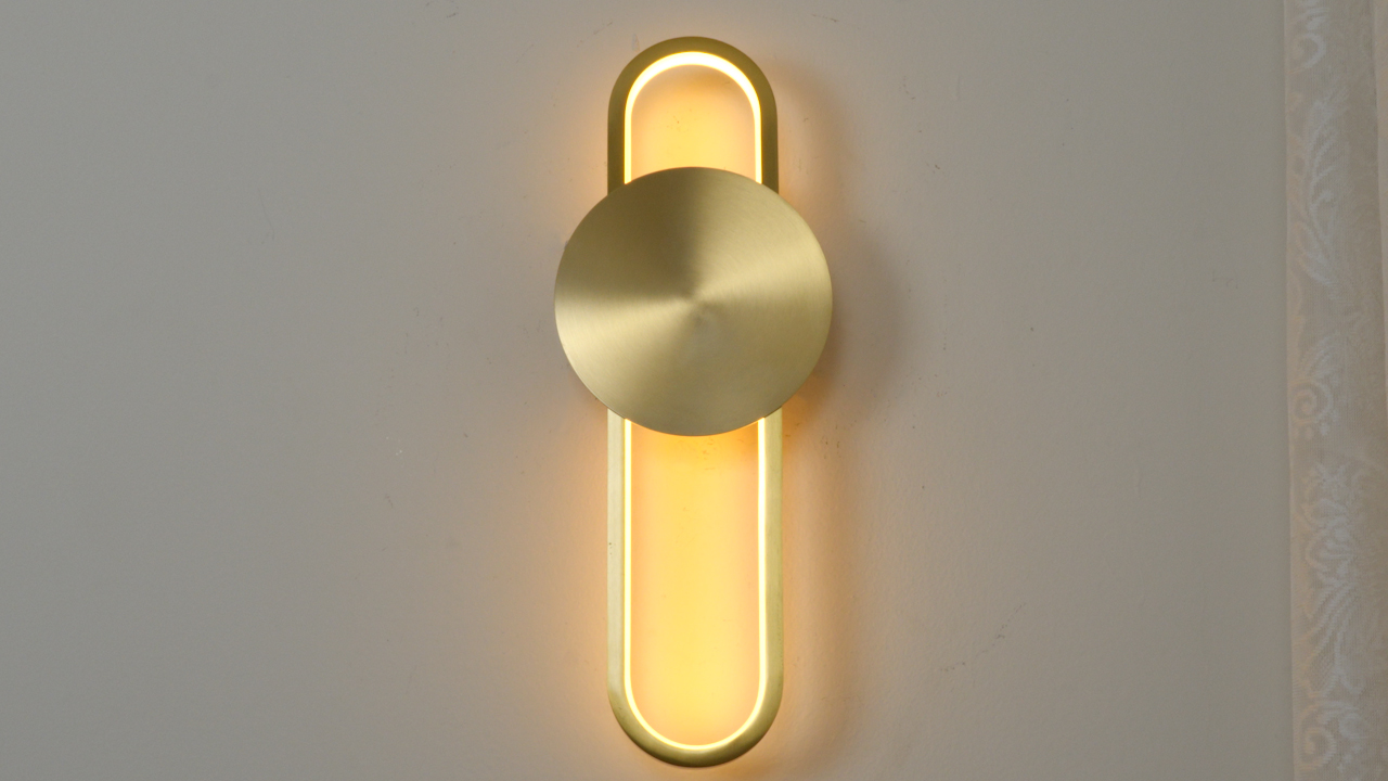 Image of Modern Dimmable Sconces Gold Wall Lights 2700K 10W Brass Wall Lamp Compatible with dimmer Control L 17in Wall Lights for Restaurant Living Room Bedside Vanity Wall Light (Brass)