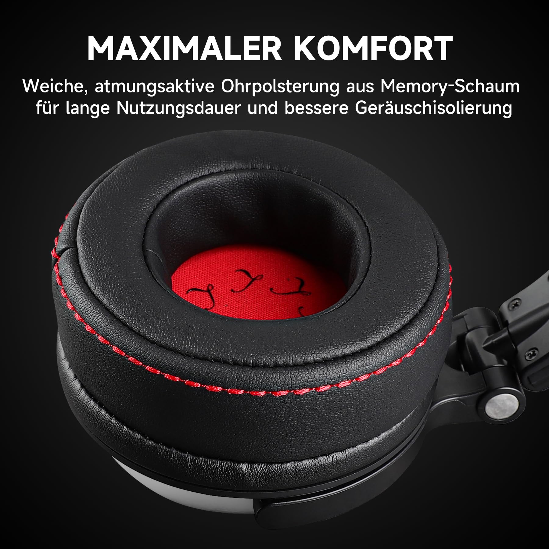 OneOdio Pro 50 Over-Ear Studiokopfhörer [Hi-Res Audio, 50mm Treiber] – Professionelle DJ Kopfhörer mit Kabel (3,5mm & 6,35mm), SharePort, Memory-Protein Ohrmuscheln für Podcast, PC, PS4, Smartphone